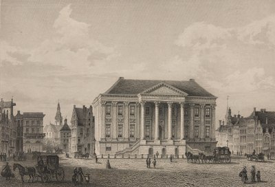 The Grote Markt of Groningen in 1858 by Unbekannt Unbekannt